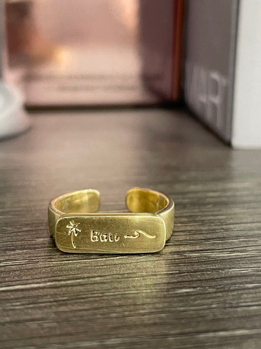 Silver and gold-plated ring “Bali”